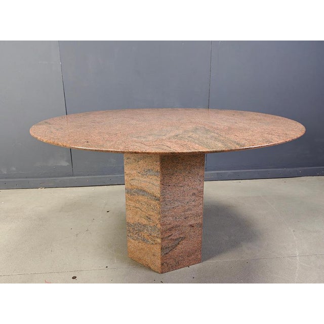 Vintage Round Granite Dining Table, 1970s For Sale - Image 3 of 17