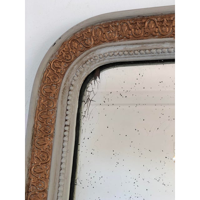 French Antique French Louis Philippe Mirror – Cream and Gold, Late 19th Century For Sale - Image 3 of 10