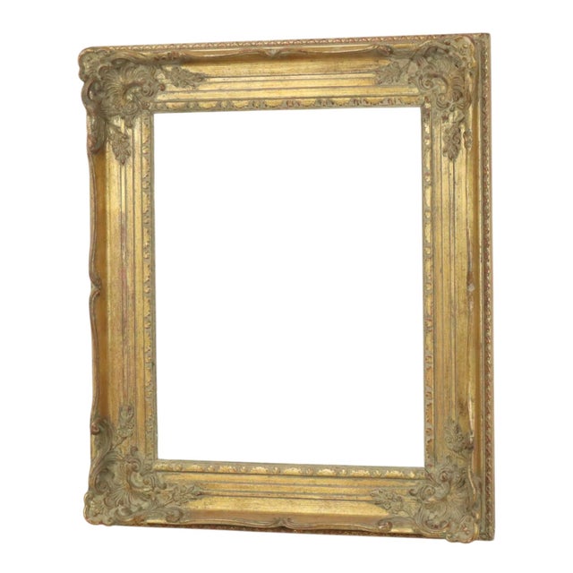 Antique Gold Leaf Frame in Pine, 1890s For Sale - Image 6 of 18