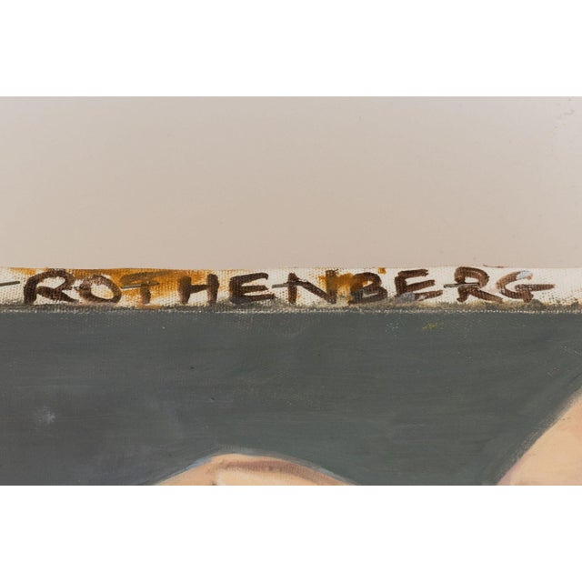 Late 20th Century Marion Rothenberg Seated Nude Oil on Canvas For Sale - Image 5 of 6