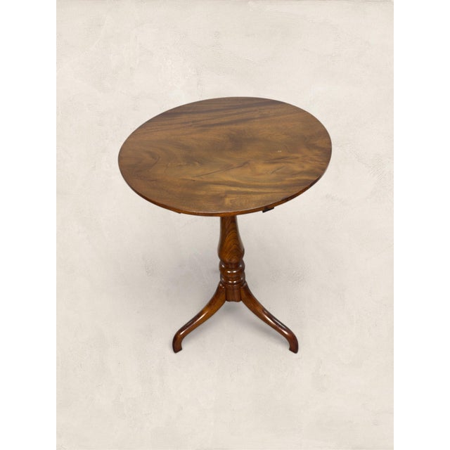 Antique English Elm Tilt Topped Table For Sale - Image 10 of 10