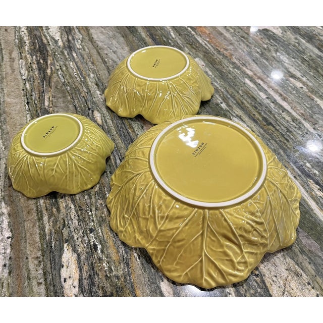 Vintage Mid-Century Modern Pinzon Pottery Stacking Cabbage Bowls - Set of 3 For Sale - Image 4 of 7