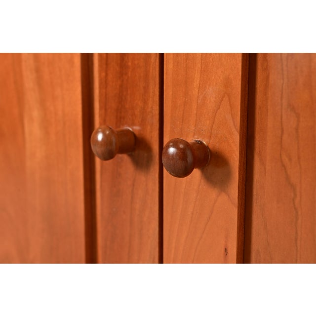 Harden Furniture Arts and Crafts Shaker Solid Cherry Wood Media Cabinet For Sale - Image 9 of 18