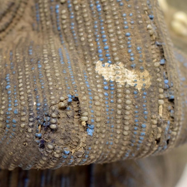 Wood Early 20th Century Kota Beaded Face Mask with Cowrie Shells Gabon For Sale - Image 7 of 11