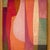 Mid-Century Modern Contemporary Peach and Pink Abstract Oil Painting in Vintage Frame For Sale - Image 3 of 6