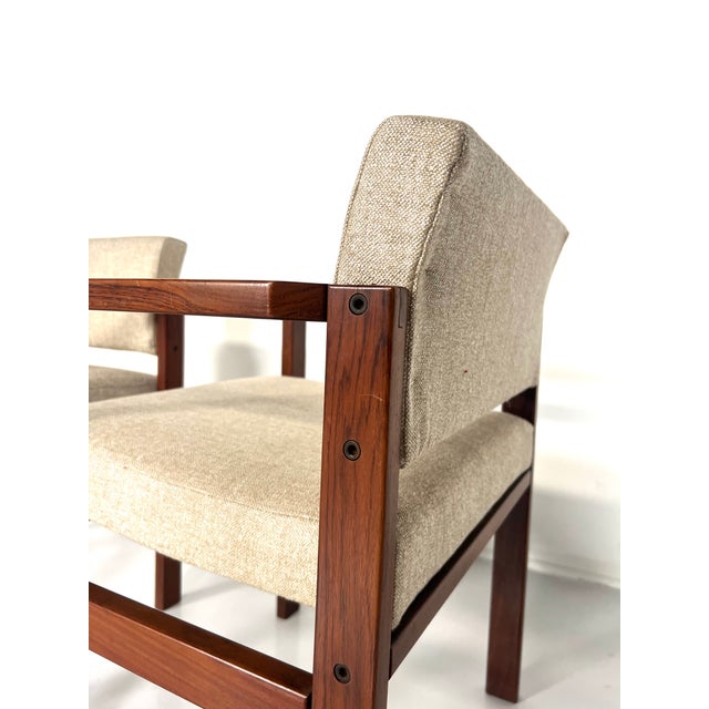 Mid-Century Bridge Armchairs, Italy, 1970s, Set of 4 For Sale - Image 4 of 6