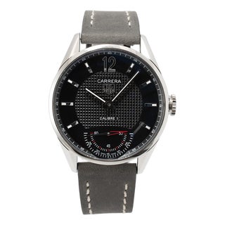 Tag Heuer Carrera 43mm wv3010.eb0025 Black Dial Steel Manual Wind Watch For Sale