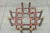 Hollywood Regency Vintage McGuire Red Rattan Bamboo and Brass Glass Top Square Coffee Table For Sale - Image 3 of 12