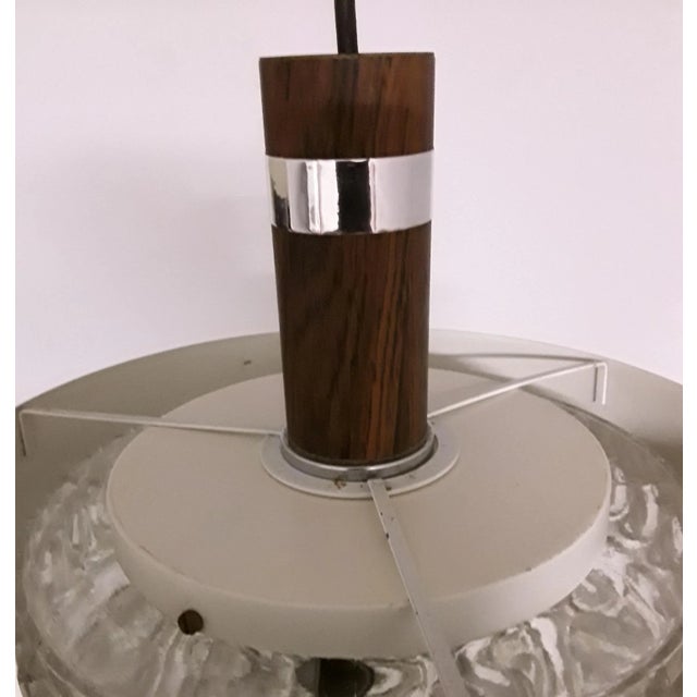 Metal Round White Painted Ceiling Lamp, 1970s For Sale - Image 7 of 8