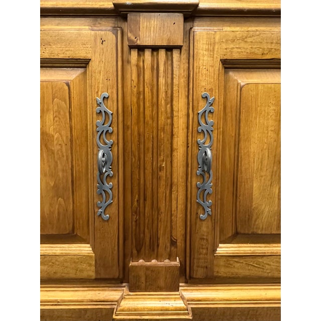Brown Ethan Allen Legacy Double Arch Bookcase For Sale - Image 8 of 11
