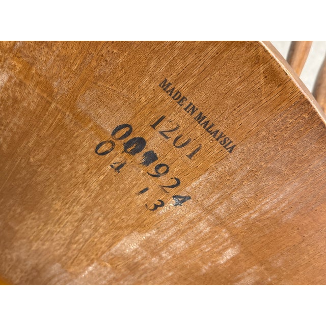 Set of 4 Bow Back Rustic Farmhouse Dining Chairs For Sale - Image 9 of 12