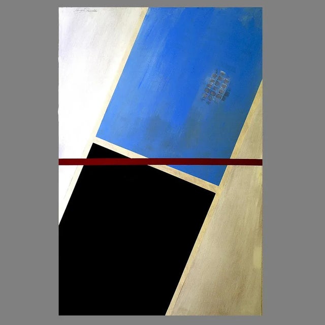 Angelo Rinaldi | "Abstract AR 5" | acrylic on hardboard | h.cm. 118x77, year 2013 | cat. cop. Red, with Certificate of...