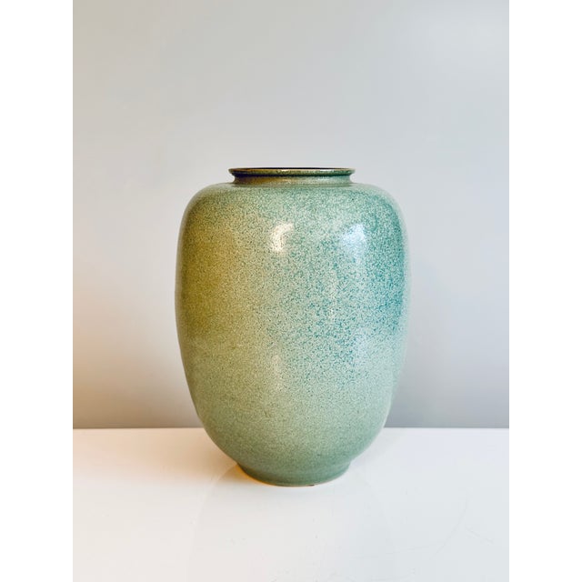 Ceramic Vase in Turquoise Tones by Carl Fischer, Germany, 1950s For Sale - Image 11 of 11