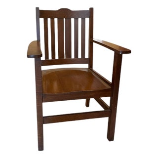 Antique Mission Oak Armchair or Dining Chair For Sale