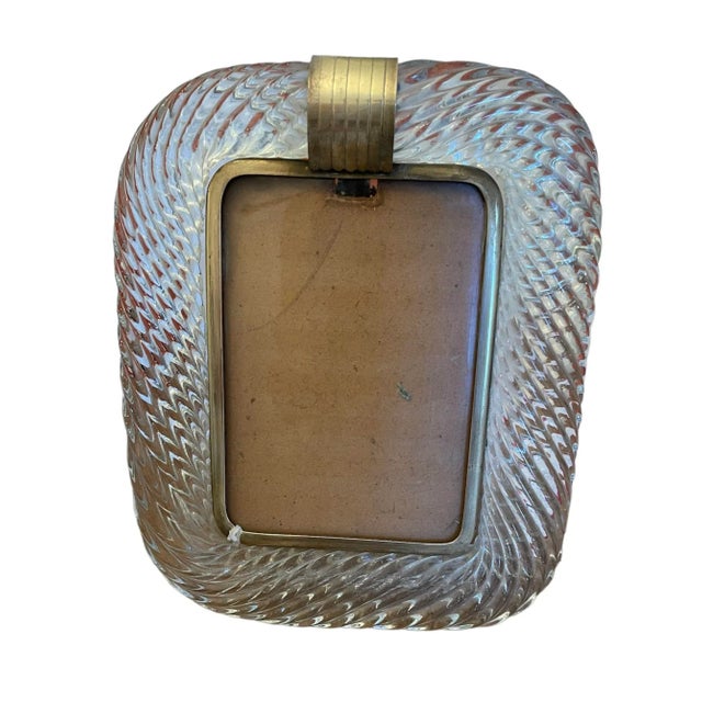 Seguso Seguso Venini Frame With Brass, 1940s Italy For Sale - Image 4 of 4