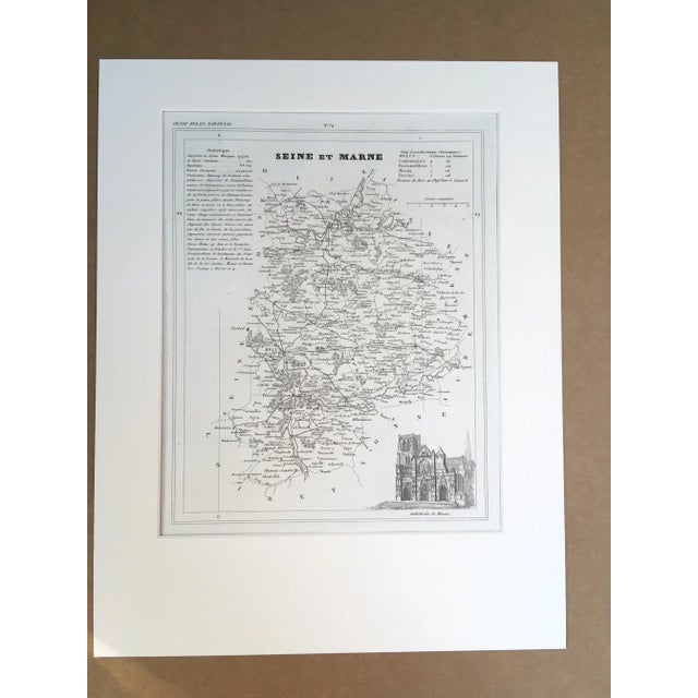 Illustration 19th C. Map of Seine Et Marne, France, "Petit Atlas..." 1833 For Sale - Image 3 of 3