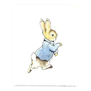 1991 Beatrix Potter 'The Tale of Peter Rabbit' Contemporary Yellow & Blue Offset Lithograph