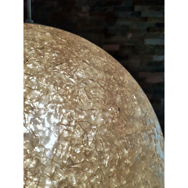 Mid-Century Spherical Shape Resin Pendant Lamp, Italy, 1960s For Sale - Image 9 of 18
