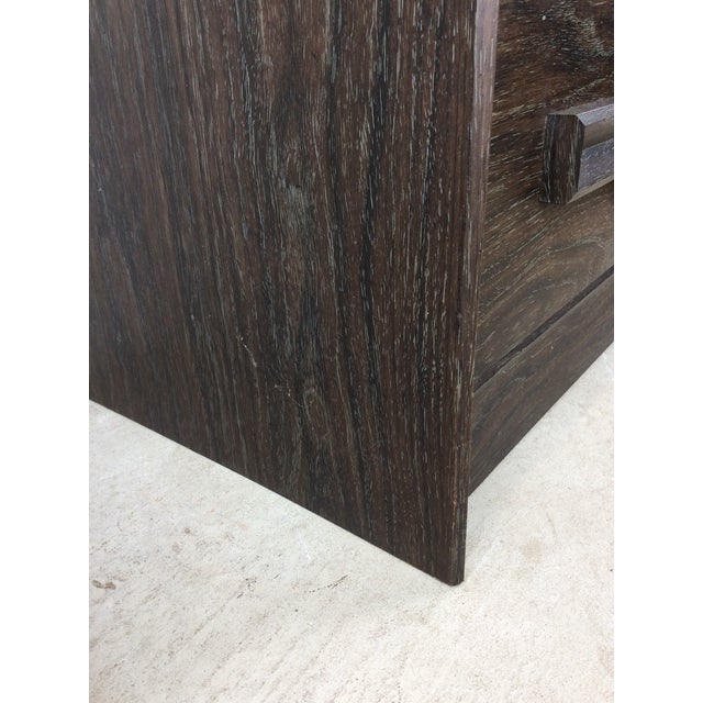 Mid Century Modern Four Drawer Highboy Dresser With Black Stained Finish For Sale - Image 14 of 17