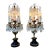 French Antique Girandole Candelabra Crystal Chandelier Table Lamps - a Pair For Sale