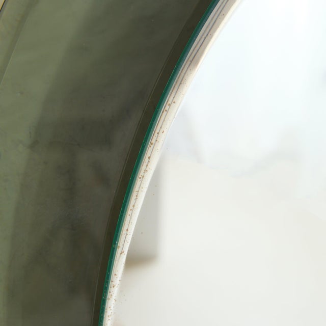 Modern Italian Oval Glass Wall Mirror Attributed to Max Ingrand for Fontana Arte, 1960s For Sale - Image 3 of 8