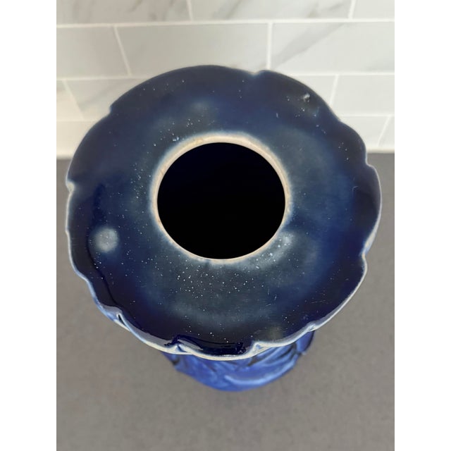20th Century Cobalt Blue Studio Pottery Vase - Signed For Sale In Chicago - Image 6 of 8