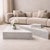 Nesting Coffee Table Set in White Carrara Marble This elegant set consists of two geometric coffee tables, precisely...