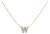 10K Yellow Gold Diamond Accent "W" Initial Bubble Pendant Necklace For Sale