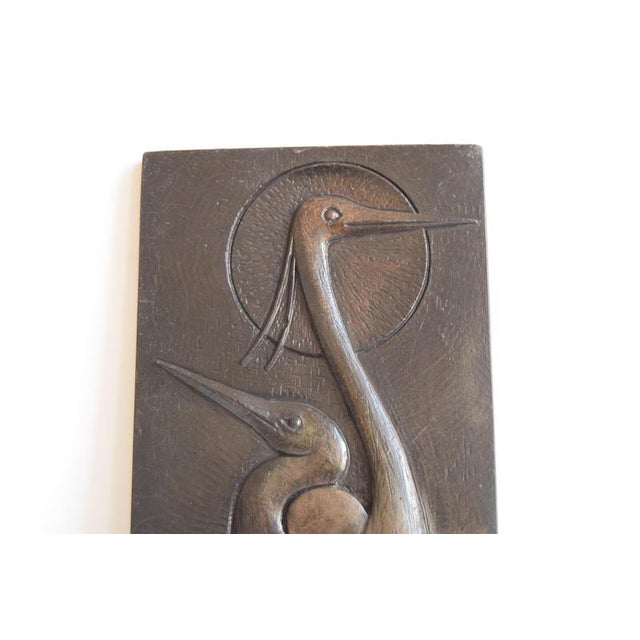 Mid-Century Relief with Herons, 1960s For Sale - Image 3 of 7