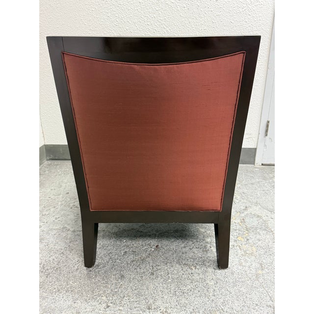 Raspberry Red Bright Chair Furniture Lorin Raspberry Red Silk Chair + Lumbar Pillow For Sale - Image 8 of 12