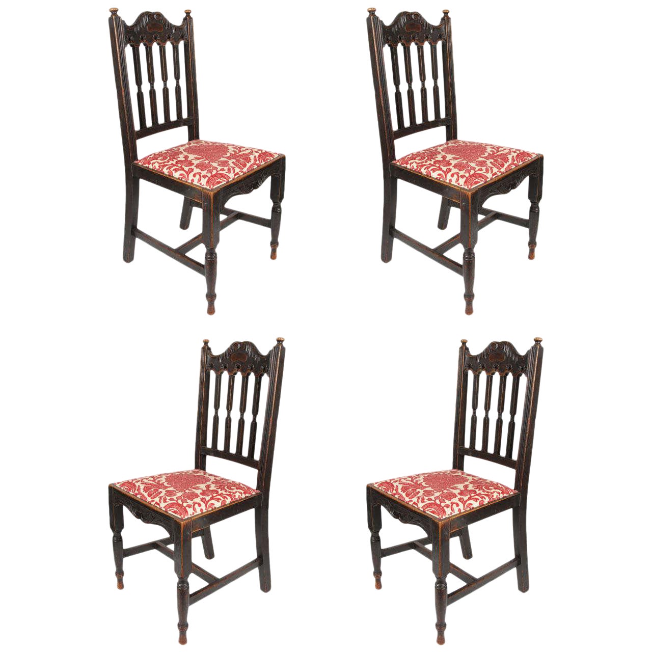 Antique Oak Chairs Set of 4 Chairish