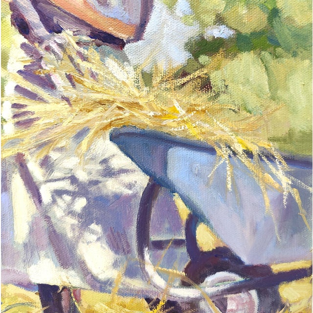 Impressionist Vintage Still Life Fruit Pear Grape Pomegranate Impressionist Painting Gold For Sale - Image 3 of 8