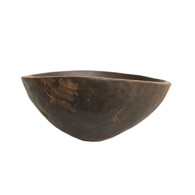 Vintage Wooden African Bowl For Sale