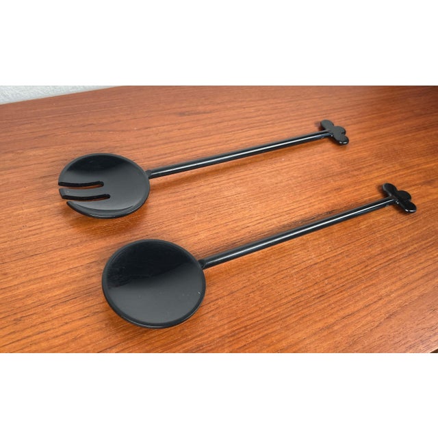 Black German Postmodern Salad Servers from Leonardo, 1980s, Set of 2 For Sale - Image 8 of 14