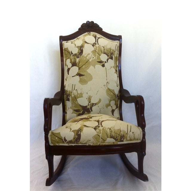 Carved Wood Rocking Chair Chairish