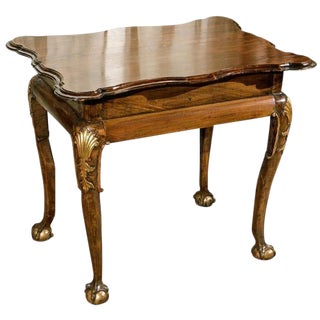 18th C. Irish Walnut Occasional Table For Sale