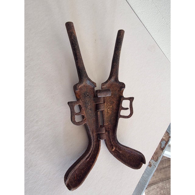 Faux Gun Cast Iron Antique Boot Jack For Sale - Image 4 of 7
