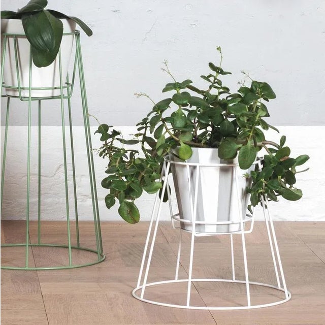 Contemporary White Cibele Plant Stands by OK Design, Set of 3 For Sale - Image 3 of 7