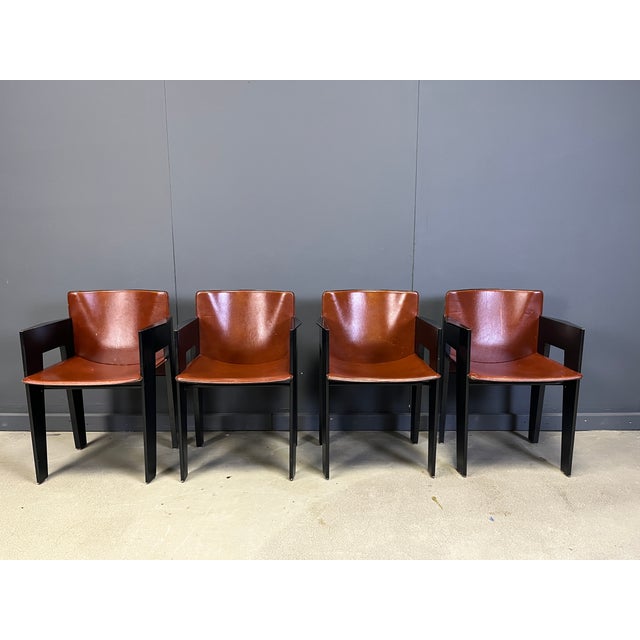 Vintage Armchairs by Arnold Merckx for Arco, 1980s, Set of 4 For Sale - Image 6 of 15