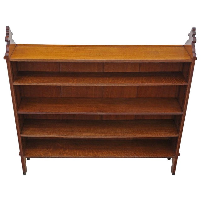 Antique Victorian Gothic Arts & Crafts Adjustable Bookcase, 19th Century For Sale - Image 4 of 9