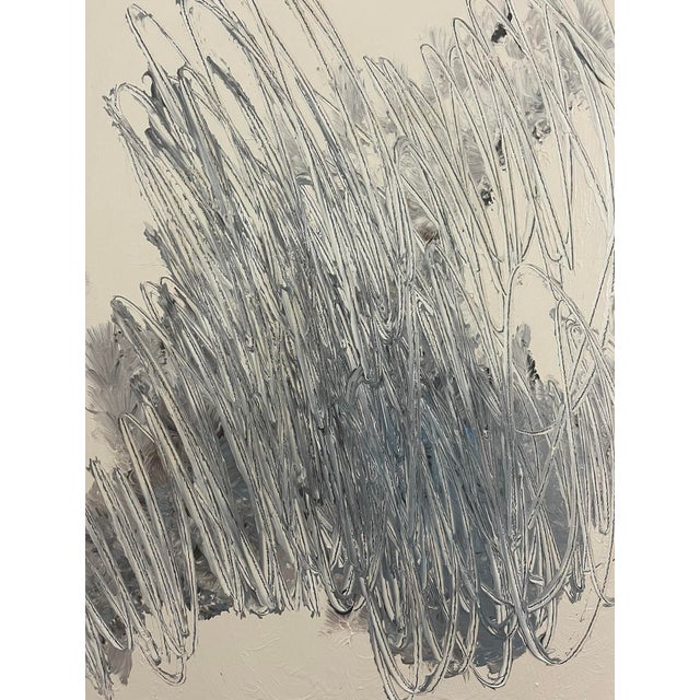 “Salt” Contemporary Abstract Acrylic on Canvas Panel For Sale - Image 4 of 6