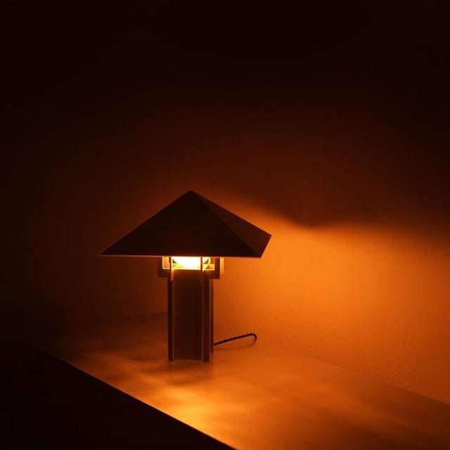 Pinnacle of aphelion aluminum table lamp by bureau of entropy. Limited edition, numbered & signed. Dimensions: w 36 x d 36...