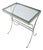 Chrome Glass Side Drinks Table, Midcentury Modern, Circa Mid-20th Century For Sale