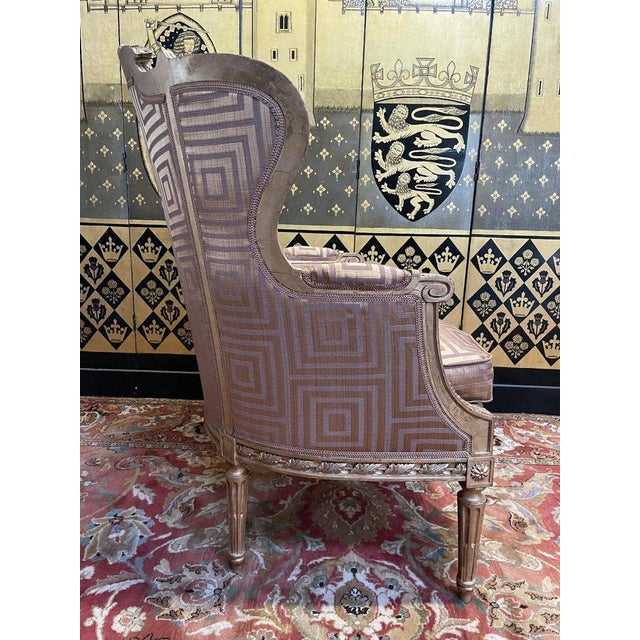 Wood Louis XVI Winged Shepherdess in Golden Wood For Sale - Image 7 of 9