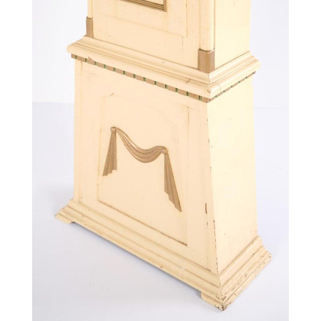 Wood White Painted Frøken Clock with Decorative Details, Bornholm, 1790s For Sale - Image 7 of 15