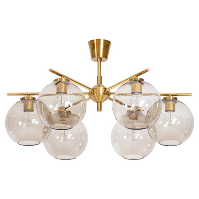 Gold Brass Light by Holger Johansson, Sweden, 1970s For Sale - Image 8 of 8