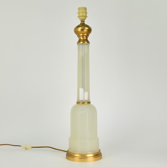 1950s Opaline Table Lamp by Cenedese Murano For Sale - Image 6 of 17