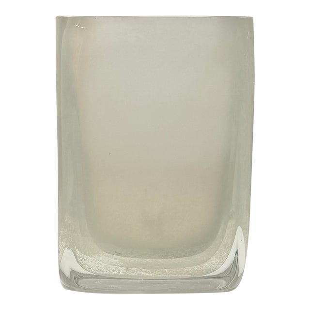 Global Views Handblown Polish Art Glass Borealis Vase – Color “Sand” For Sale