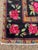 Boho Chic Vibrant 1940s Karabagh Rug, Bold Rose Motifs on Deep Black Field For Sale - Image 3 of 7