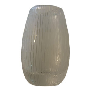Vintage Penelope Wurr Signed and Numberedj Studio Glass Ovoid Geometric Vase—8”